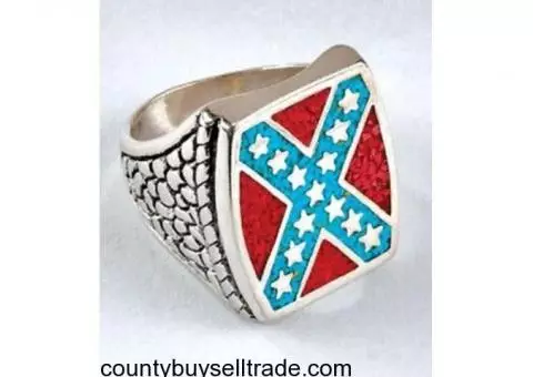 Confederate Flag Ring